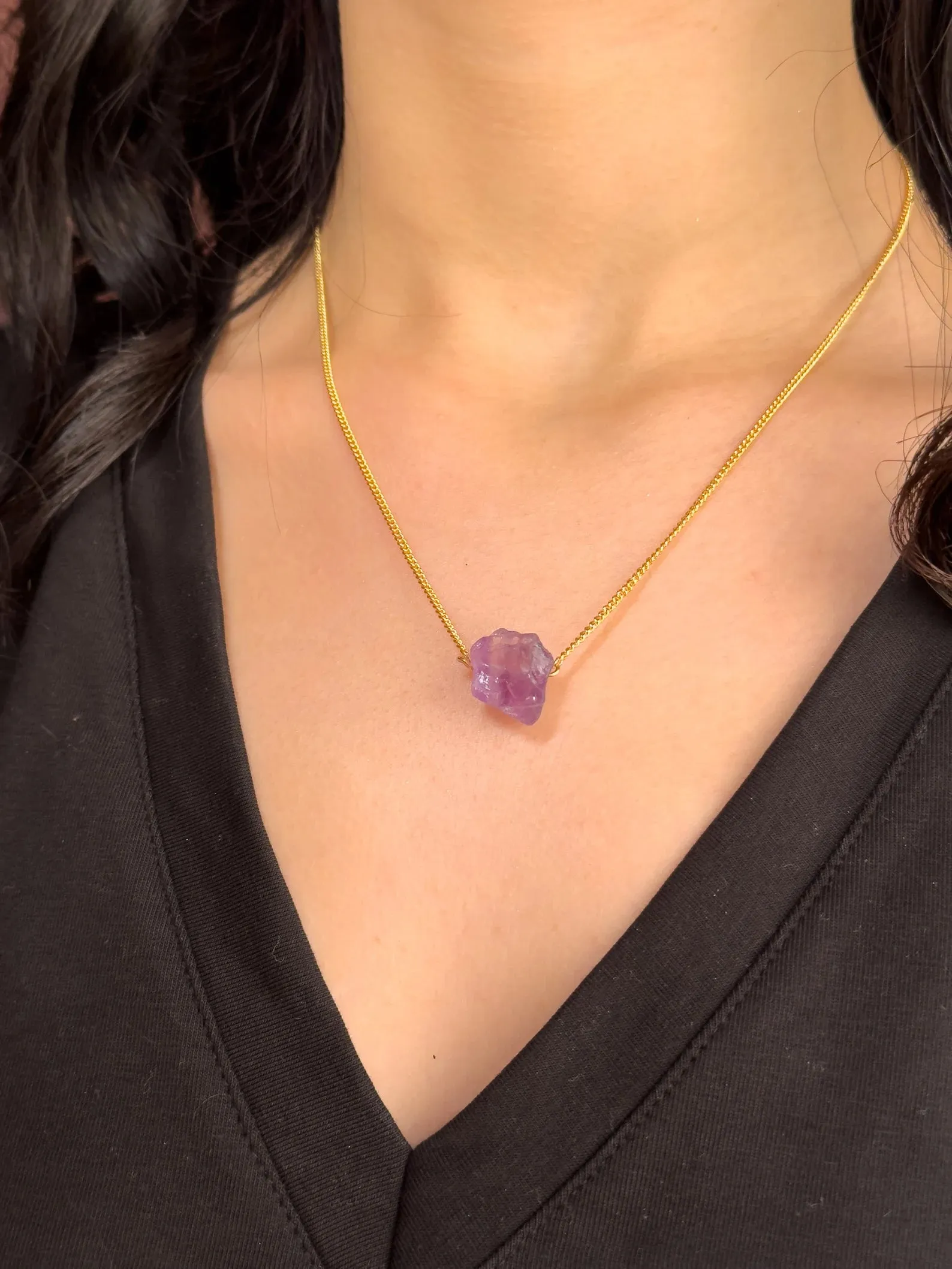 Raw Amethyst Necklace