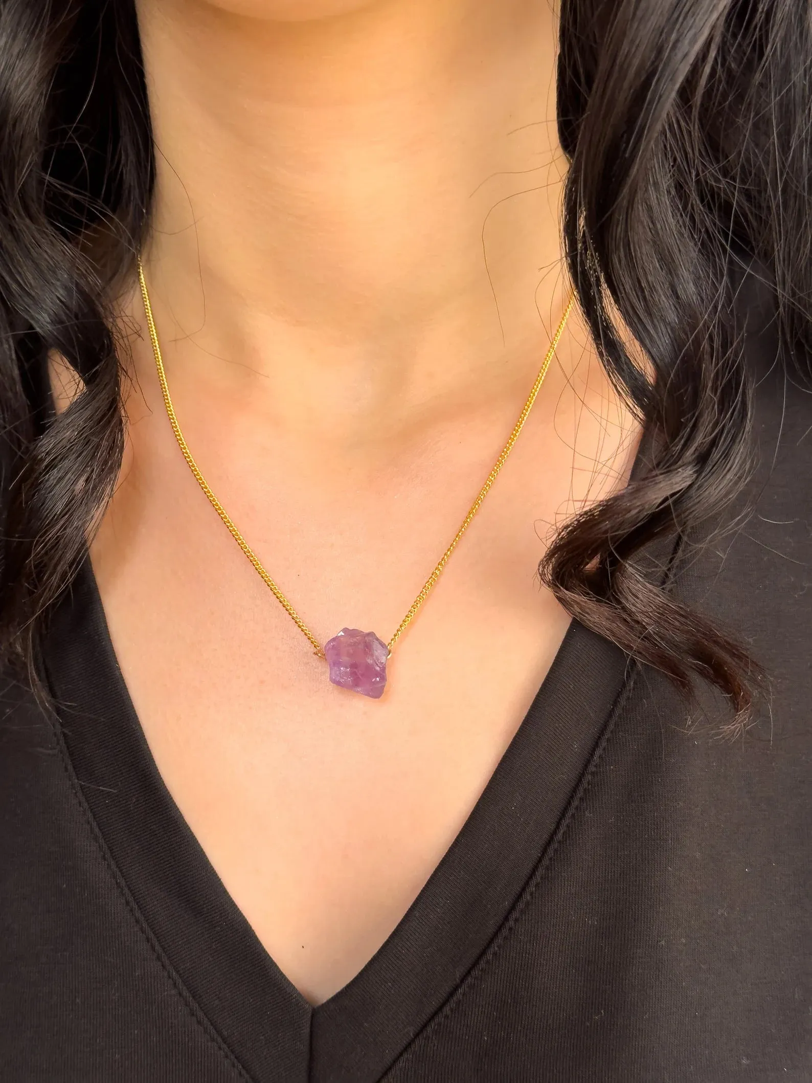 Raw Amethyst Necklace