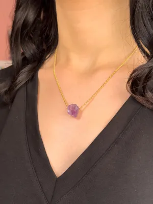 Raw Amethyst Necklace