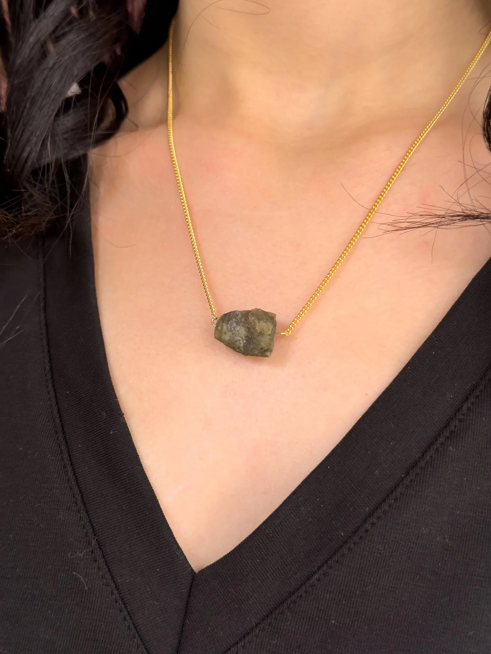 Raw Labradorite Necklace