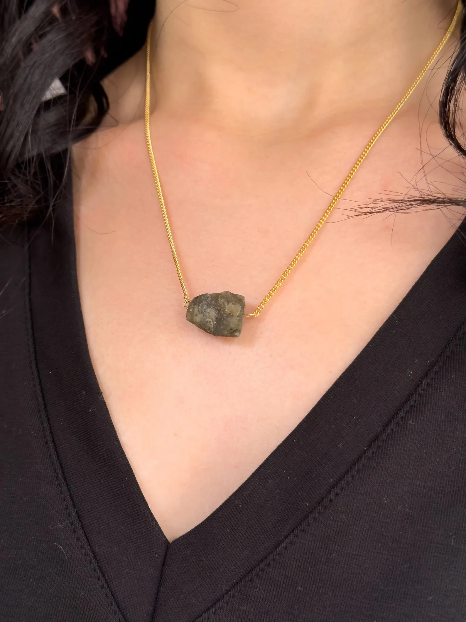Raw Labradorite Necklace