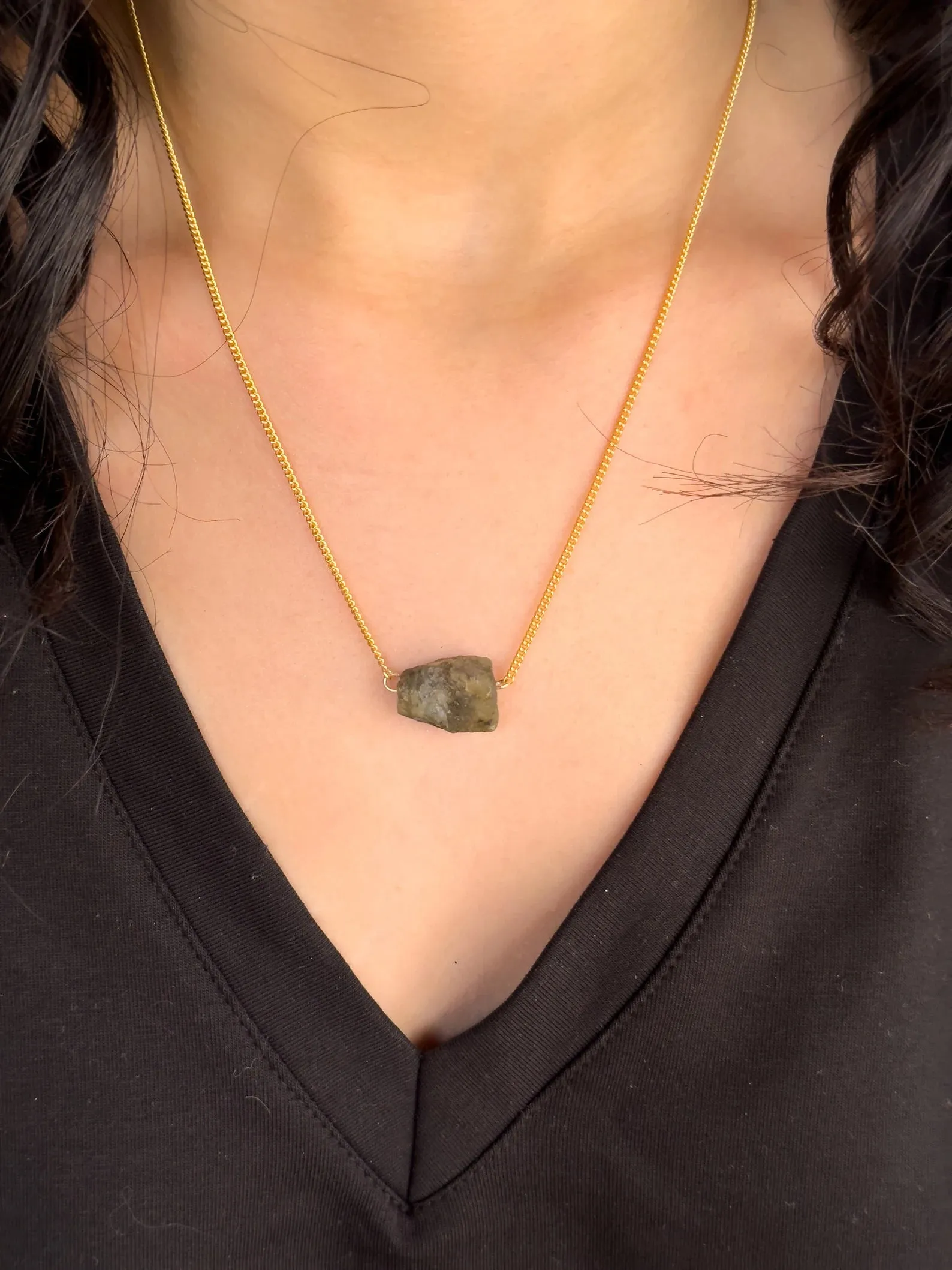 Raw Labradorite Necklace