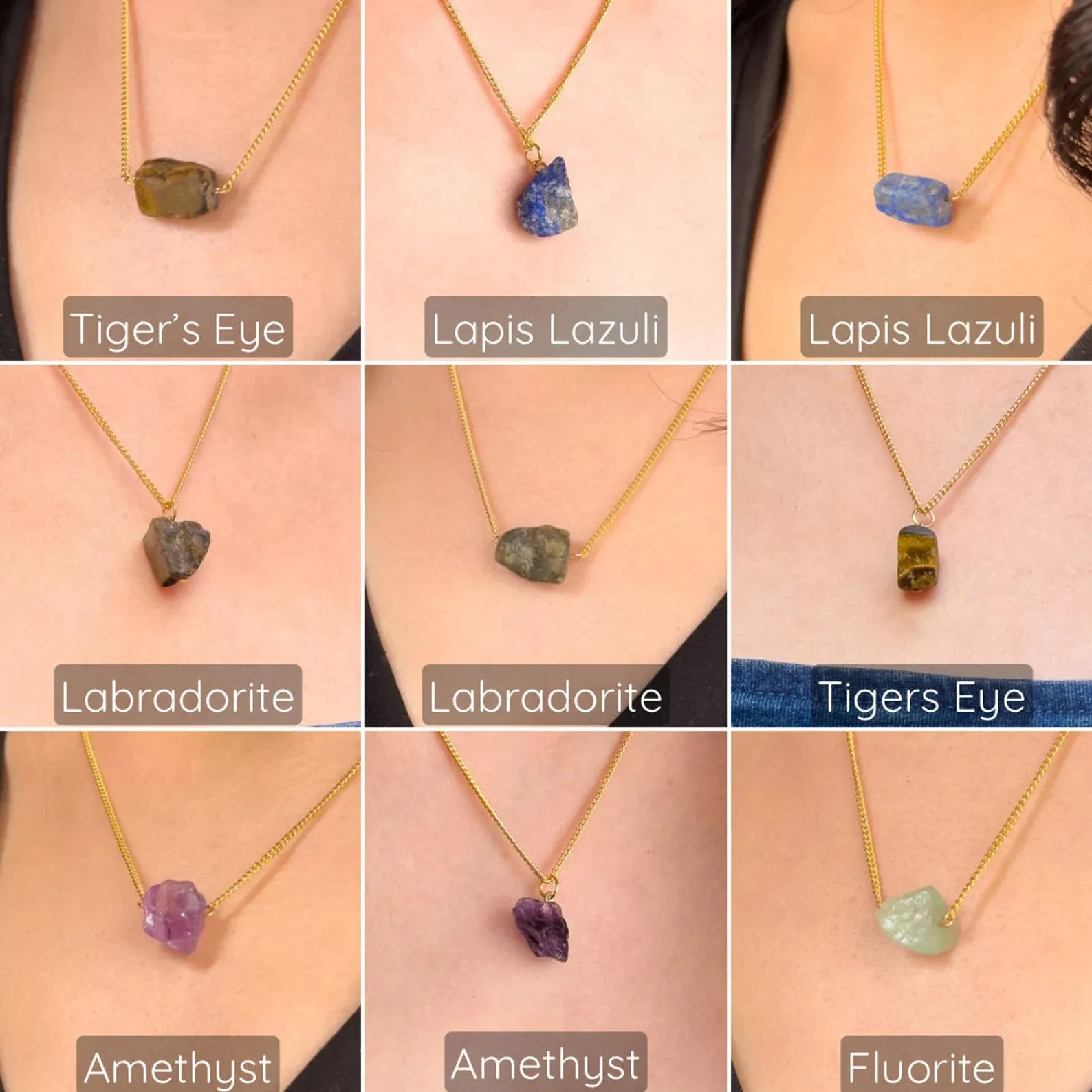Raw Labradorite Necklace