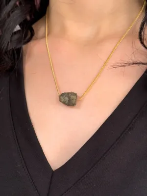 Raw Labradorite Necklace