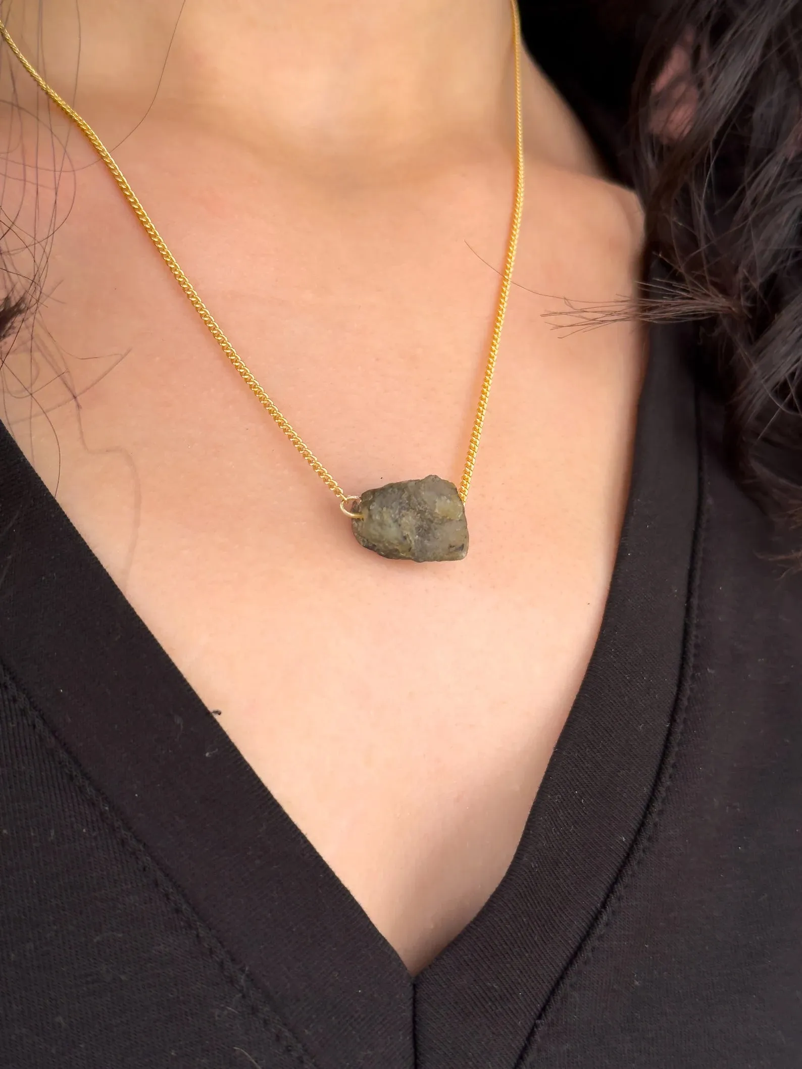 Raw Labradorite Necklace