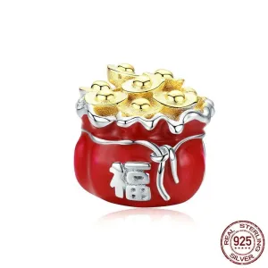 Red Bag Metal Beads