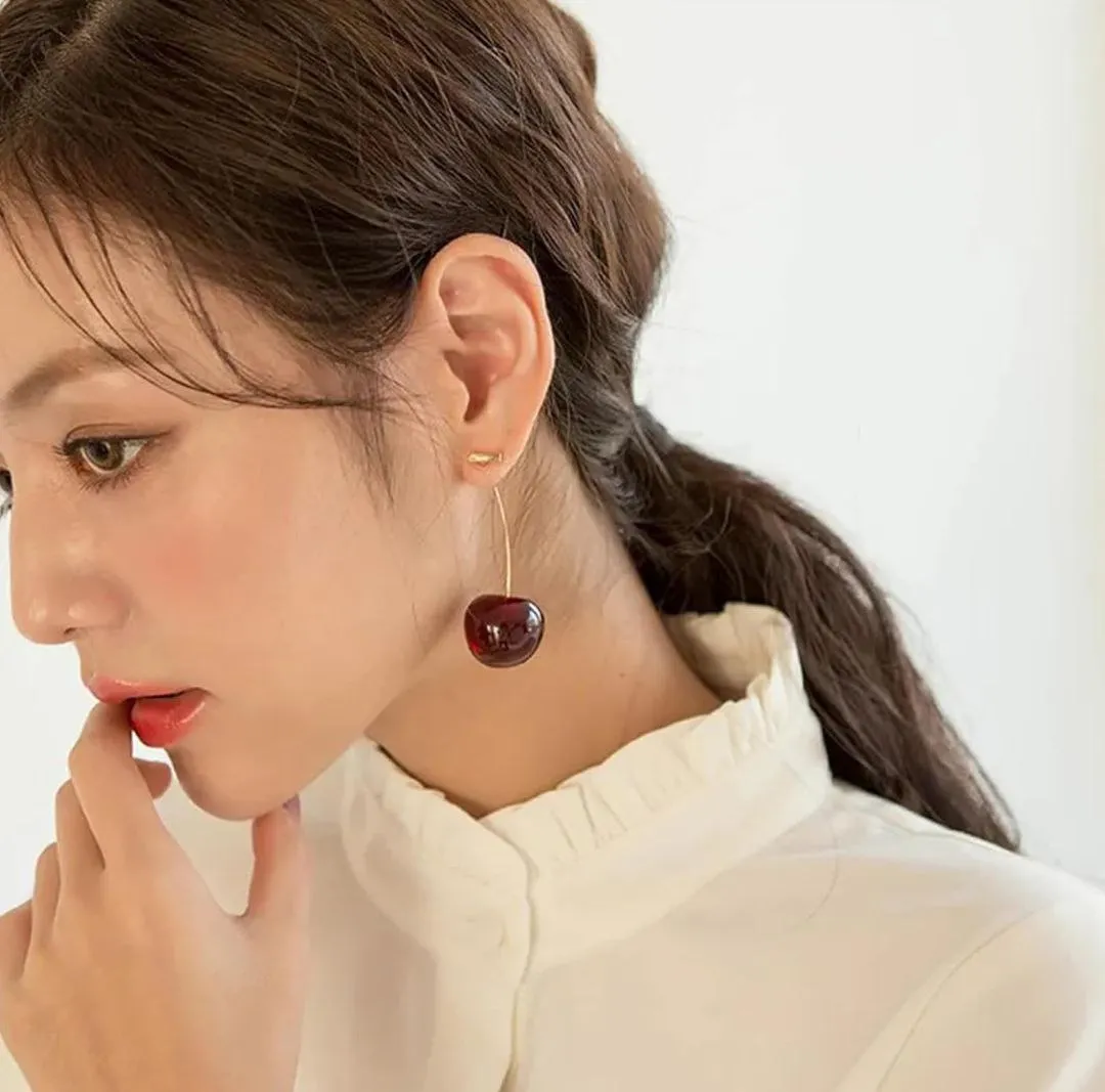 Red Cherry dangle earrings