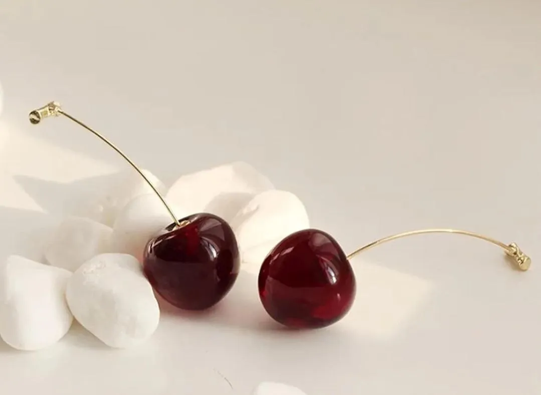 Red Cherry dangle earrings
