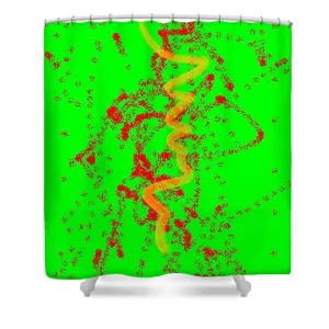 Red Gold - Shower Curtain