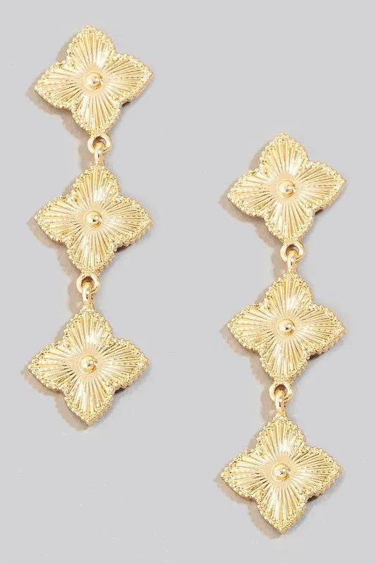 Ripp Dangle Clover Earrings