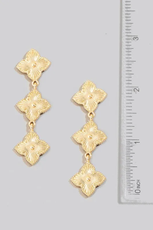 Ripp Dangle Clover Earrings