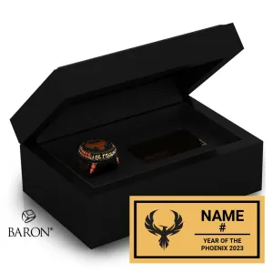 Rocky Mountain Phoenix Football 2023 Championship Black Standard Window Ring Box