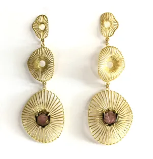 Roomi Earrings with Tourmaline Tulips
