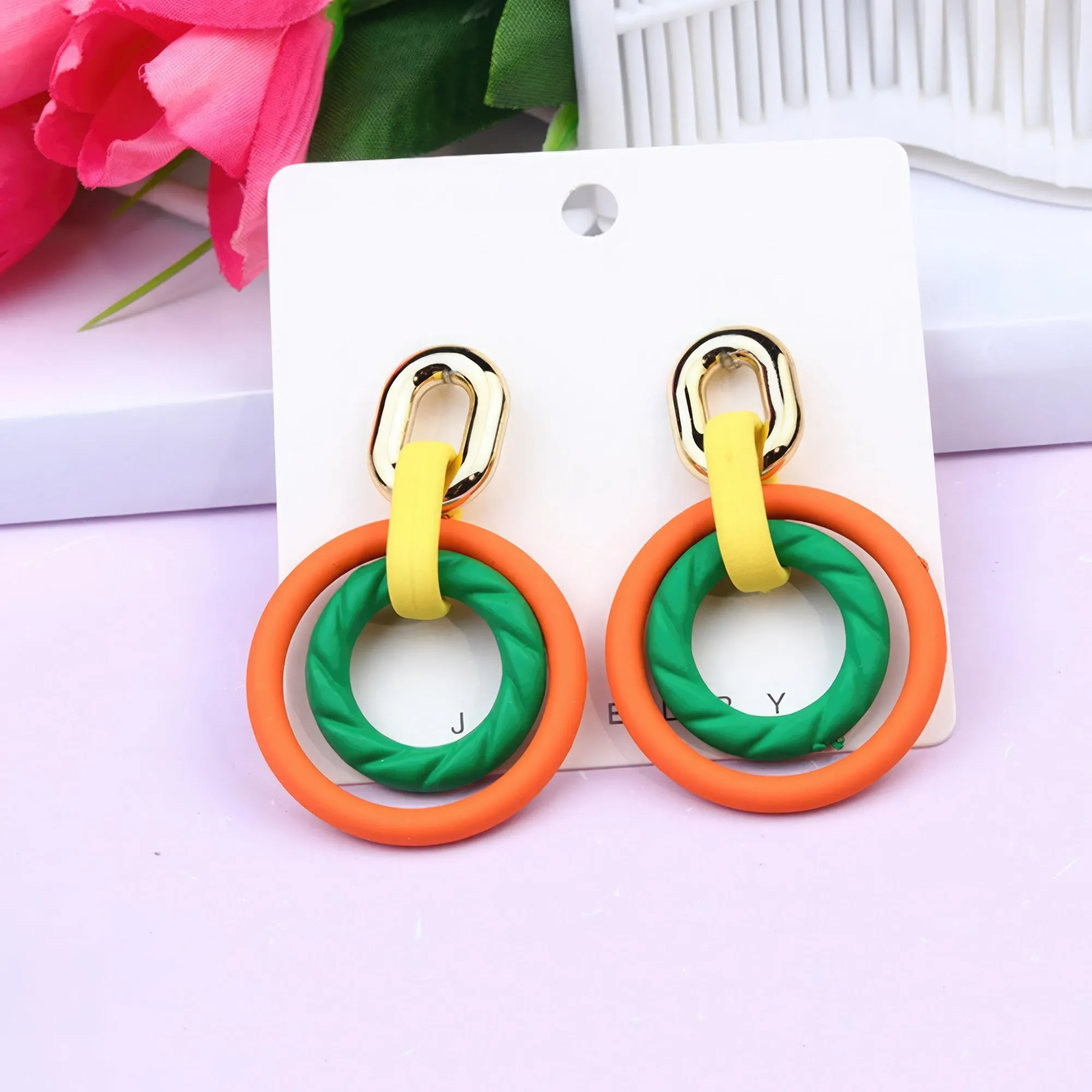 Round Dangle Earrings
