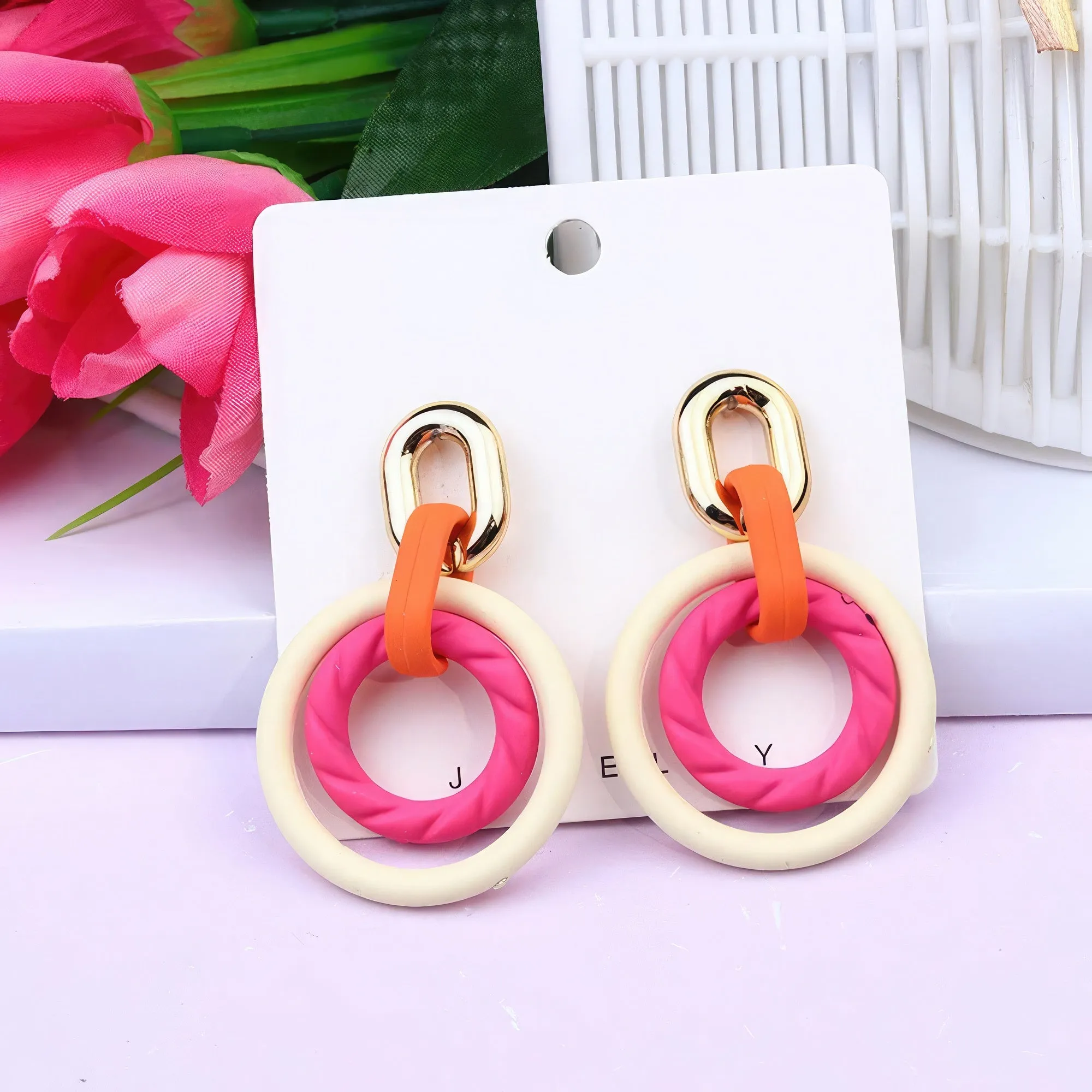 Round Dangle Earrings