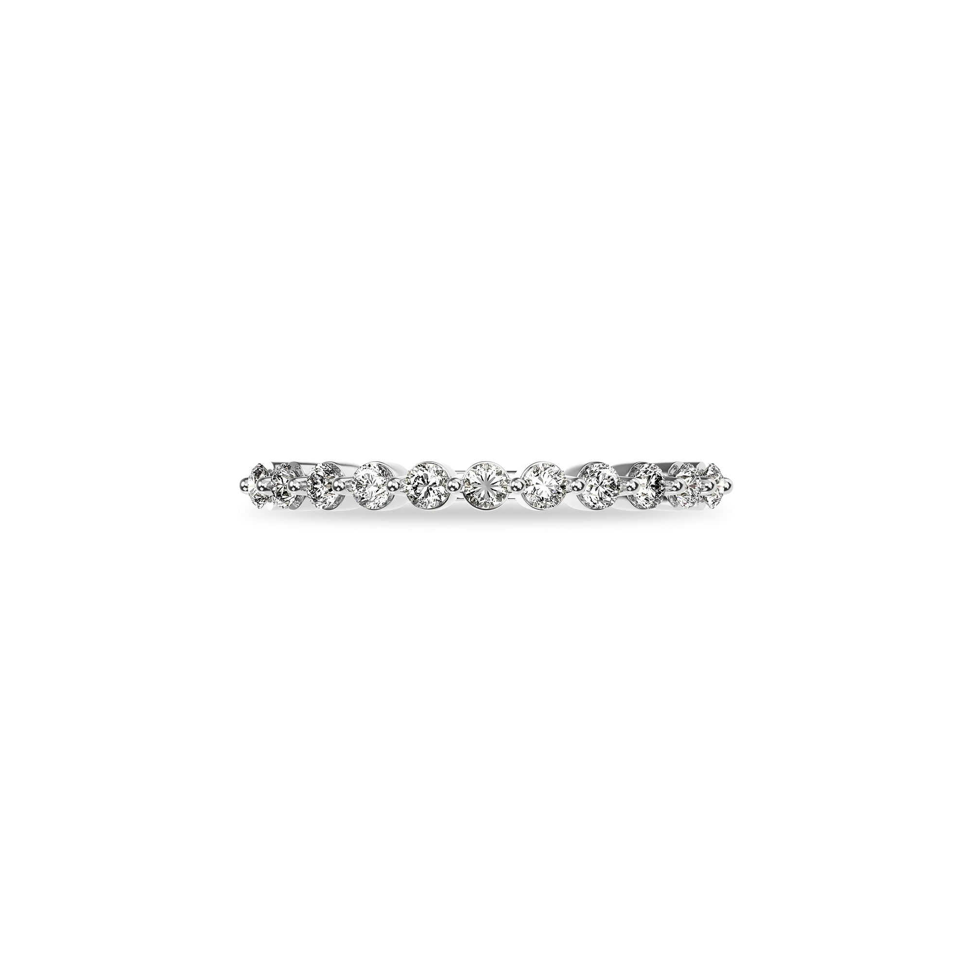 Round Diamond Half Eternity Ring