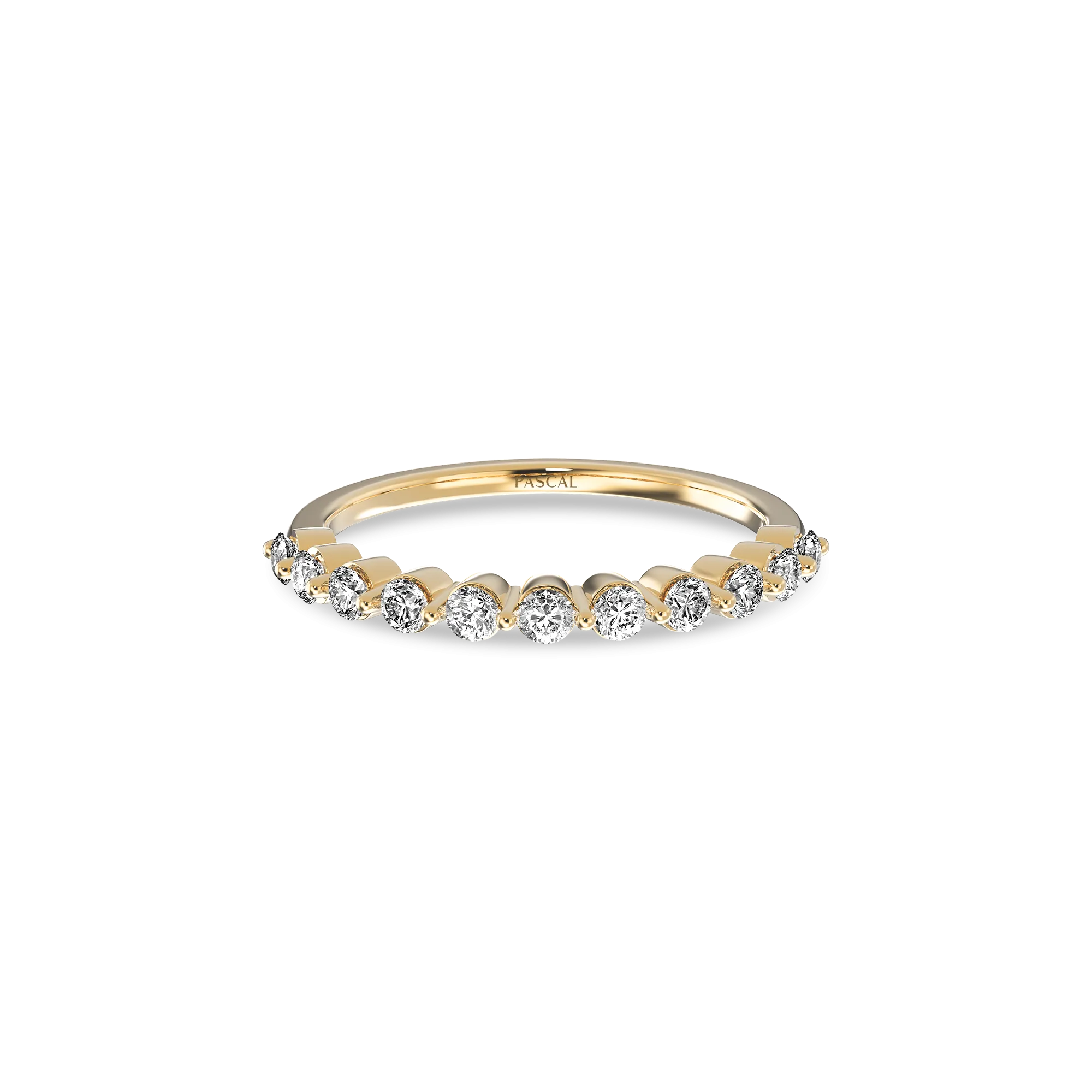 Round Diamond Half Eternity Ring