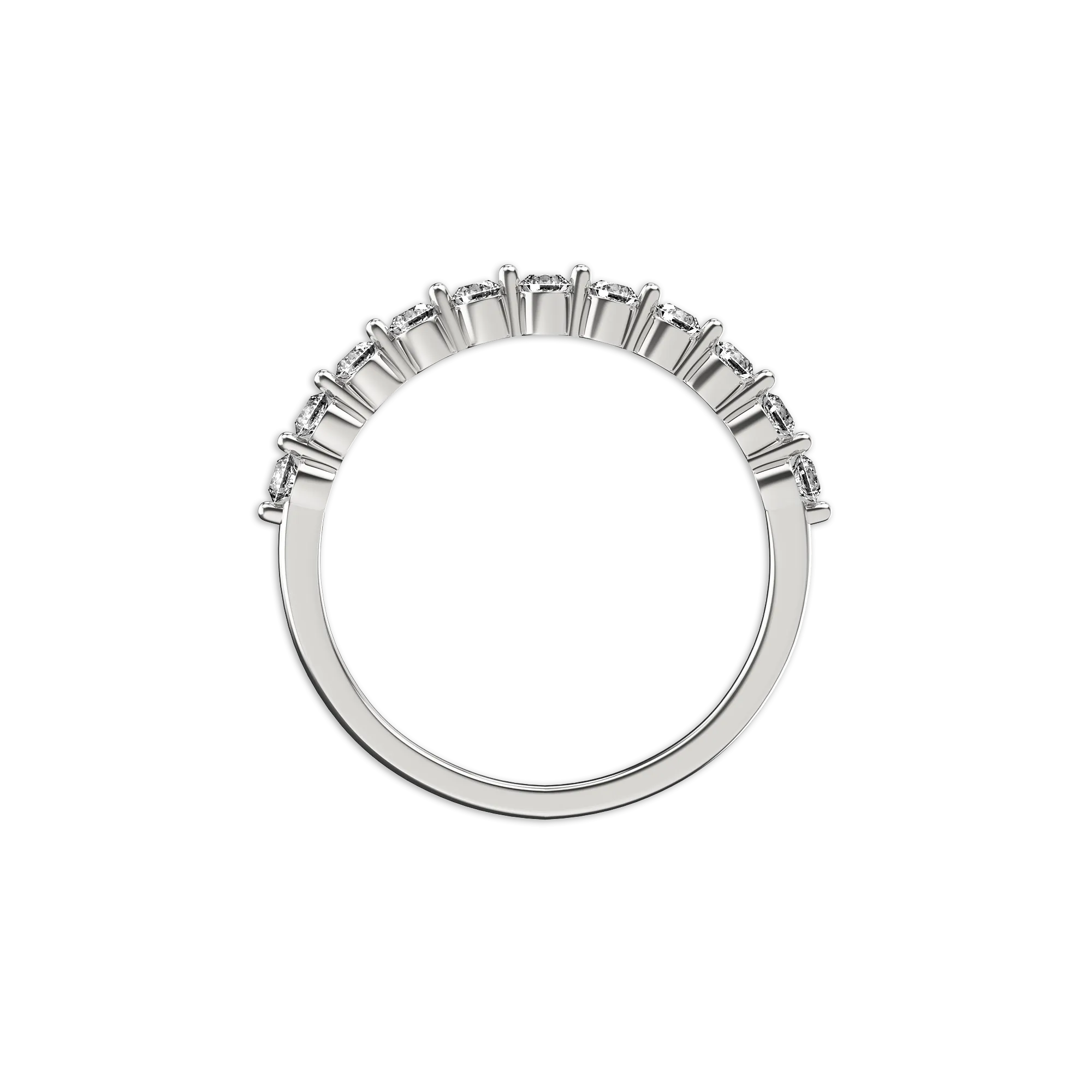 Round Diamond Half Eternity Ring
