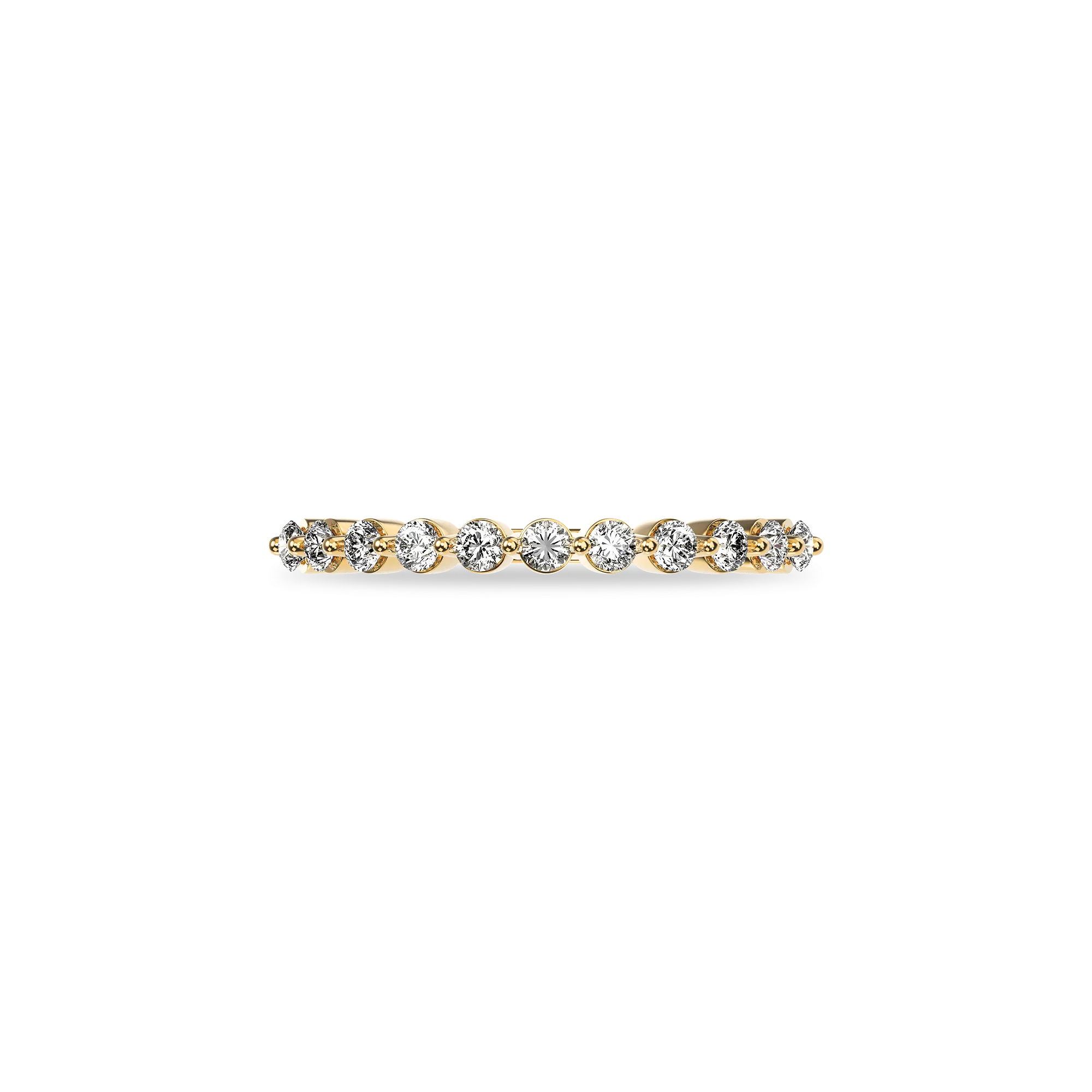 Round Diamond Half Eternity Ring