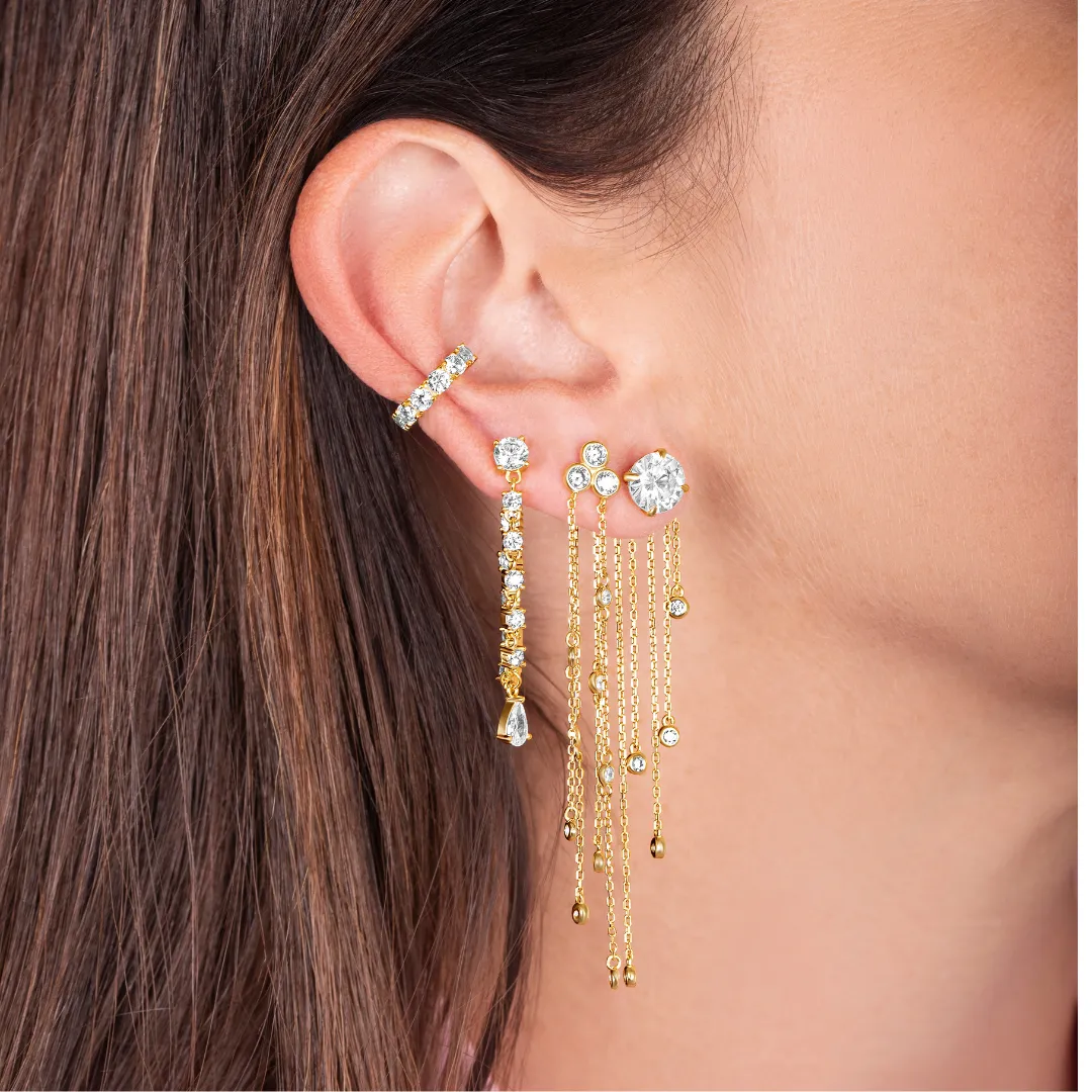 Round Diamond Like Studs