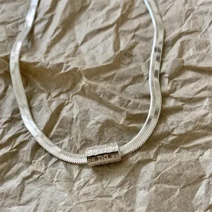 S925 Silver Clavicle Chain Necklace Vintage Bohemian Style Pendant