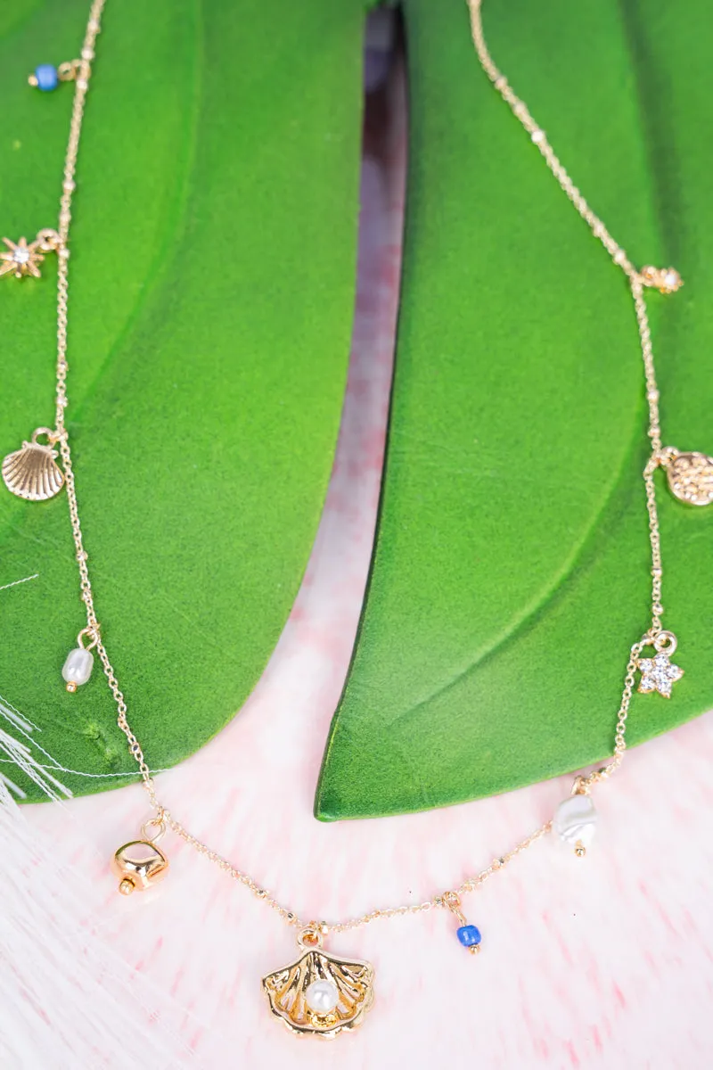 Sandridge Goldtone Charm Necklace