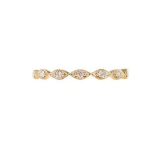 Sethi Couture 18K Yellow Gold Eleanor White Diamond Band