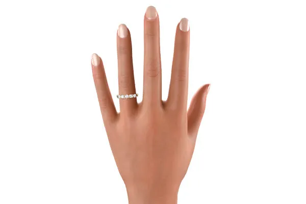 Shared Prong Open Gallery Five Stone Anniversary Wedding Band