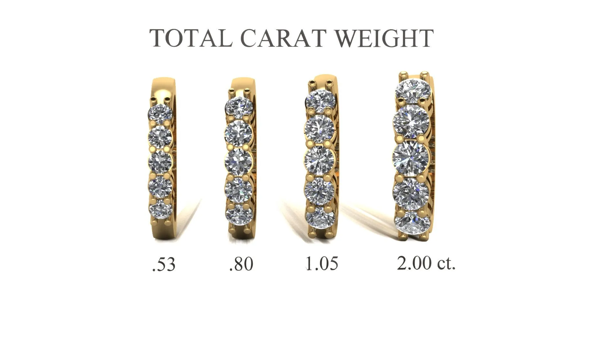 Shared Prong Open Gallery Five Stone Anniversary Wedding Band