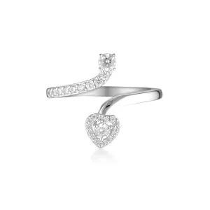 SIGNATURE SEALED WITH A KISS RING SILVER - 9