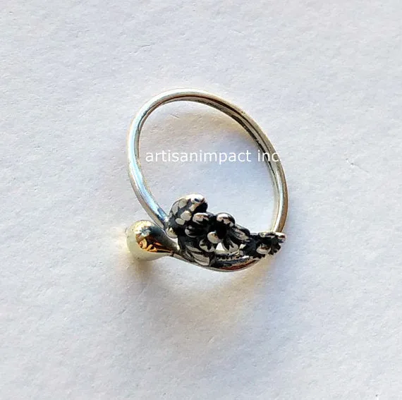 Silver Gold Ring - Two.