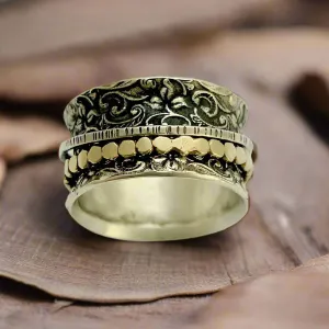 Silver Gold Spinner Ring - A Way Of Life 4.