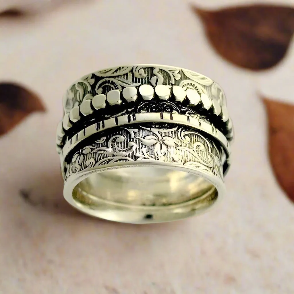 Silver Gold Spinner Ring - A Way Of Life 4.