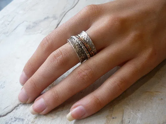 Silver Gold Spinner Ring - A Way Of Life 4.