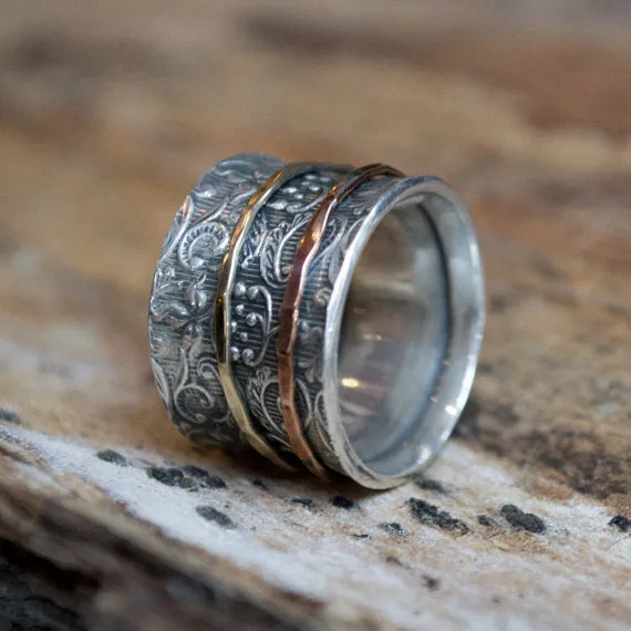 Silver Gold Spinner Ring - A Way Of Life 4.
