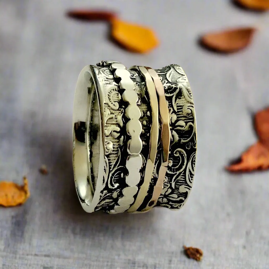 Silver Gold Spinner Ring - A Way Of Life 4.