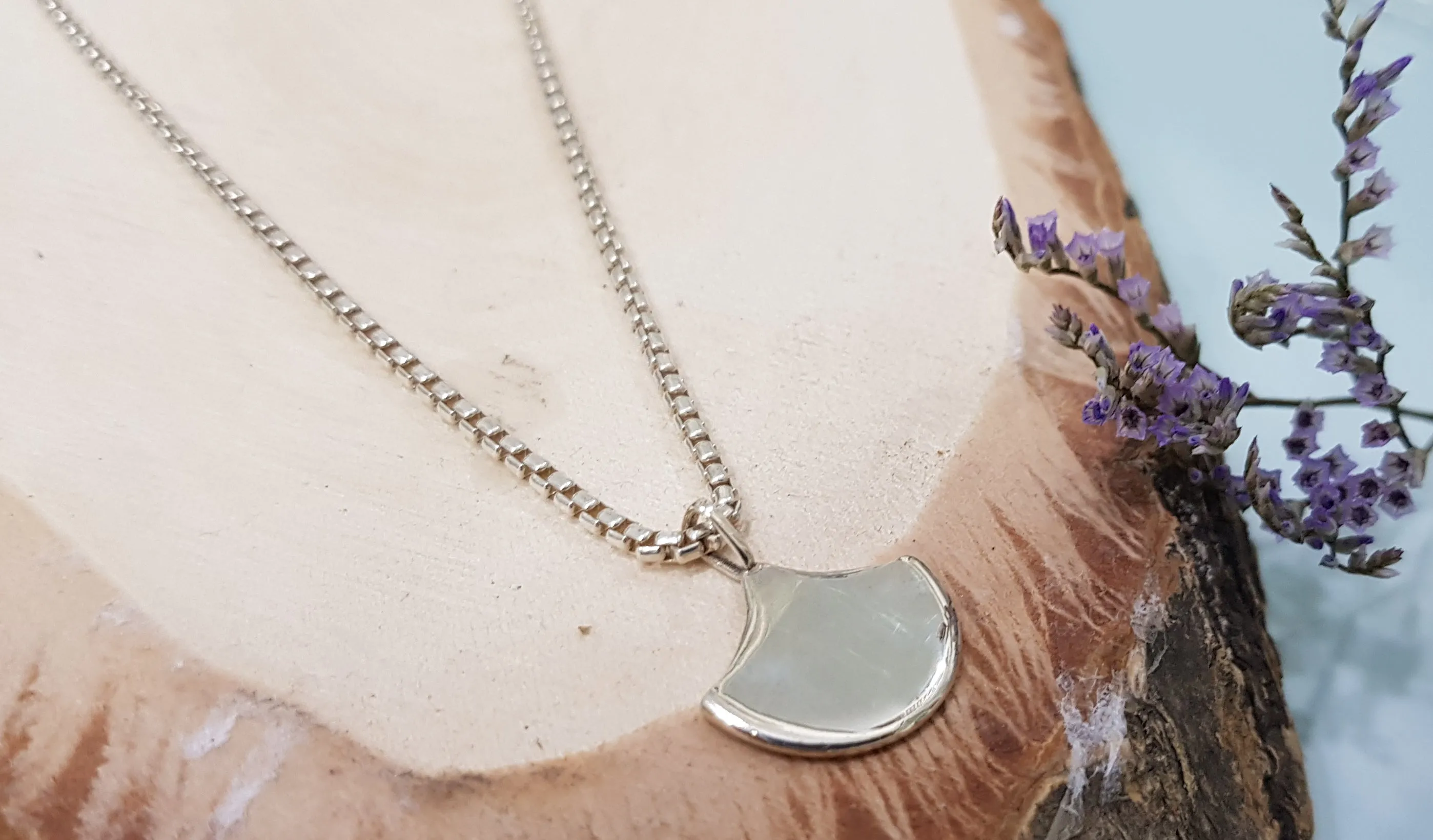 Silver Moon Pendant by ALMA