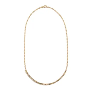Simone Partial Tennis Necklace - Aegean Green