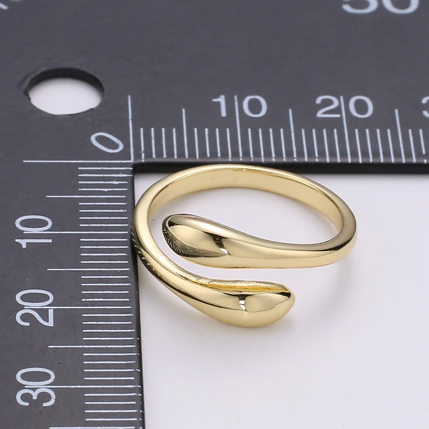 Simple Minimalist Gold Filled Wrapped Adjustable Ring - R-233