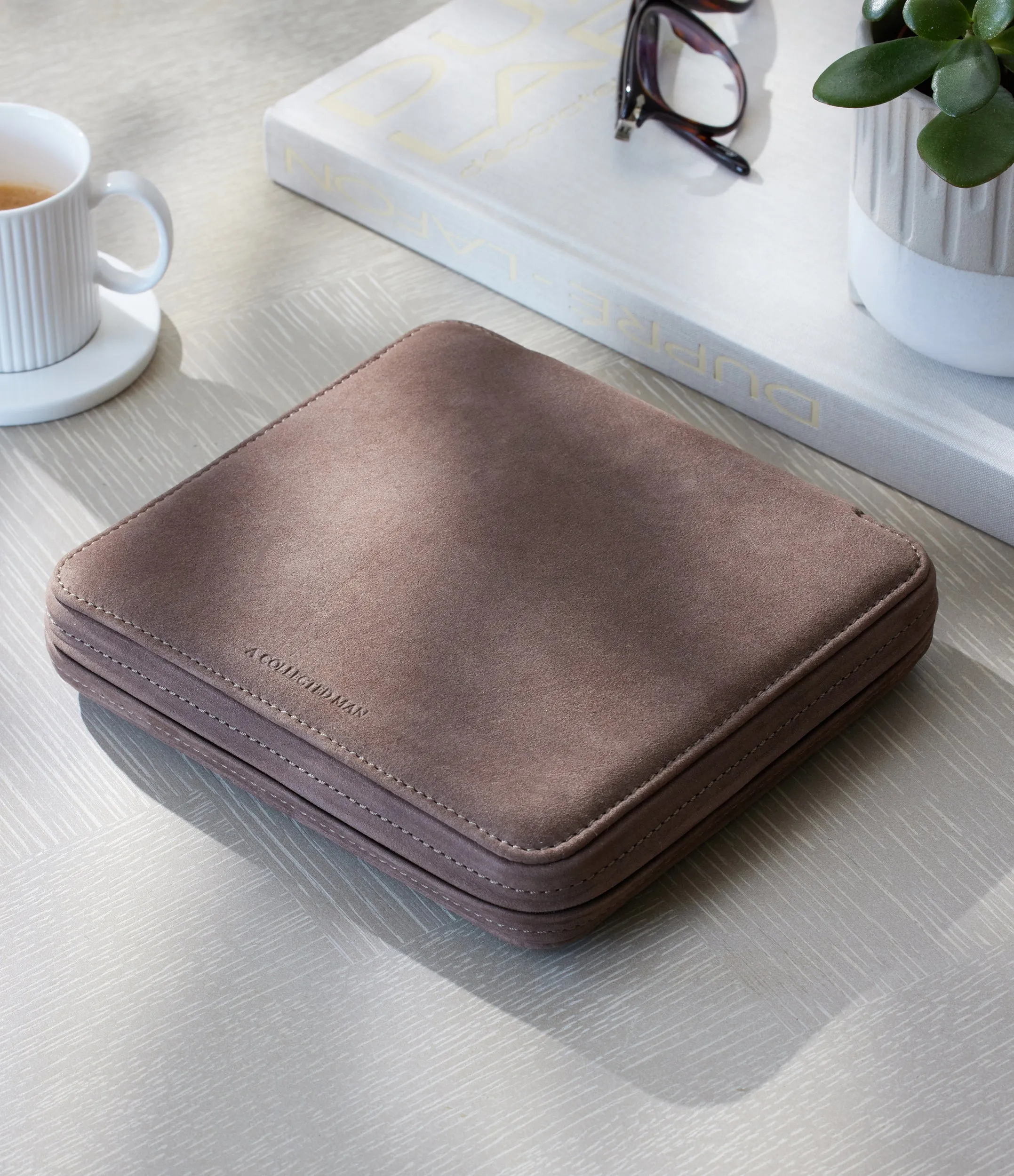 six-watch folio, nubuck