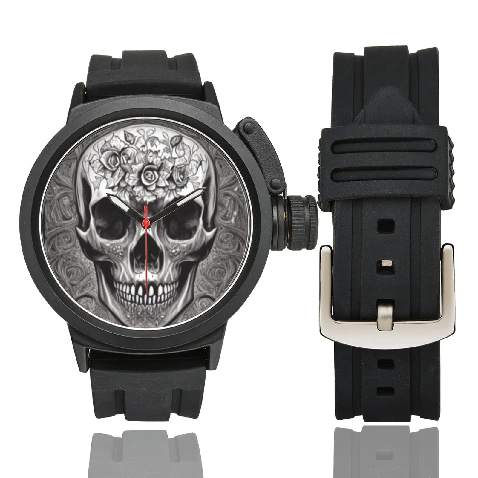 Skull Floral Men's Sports Watch