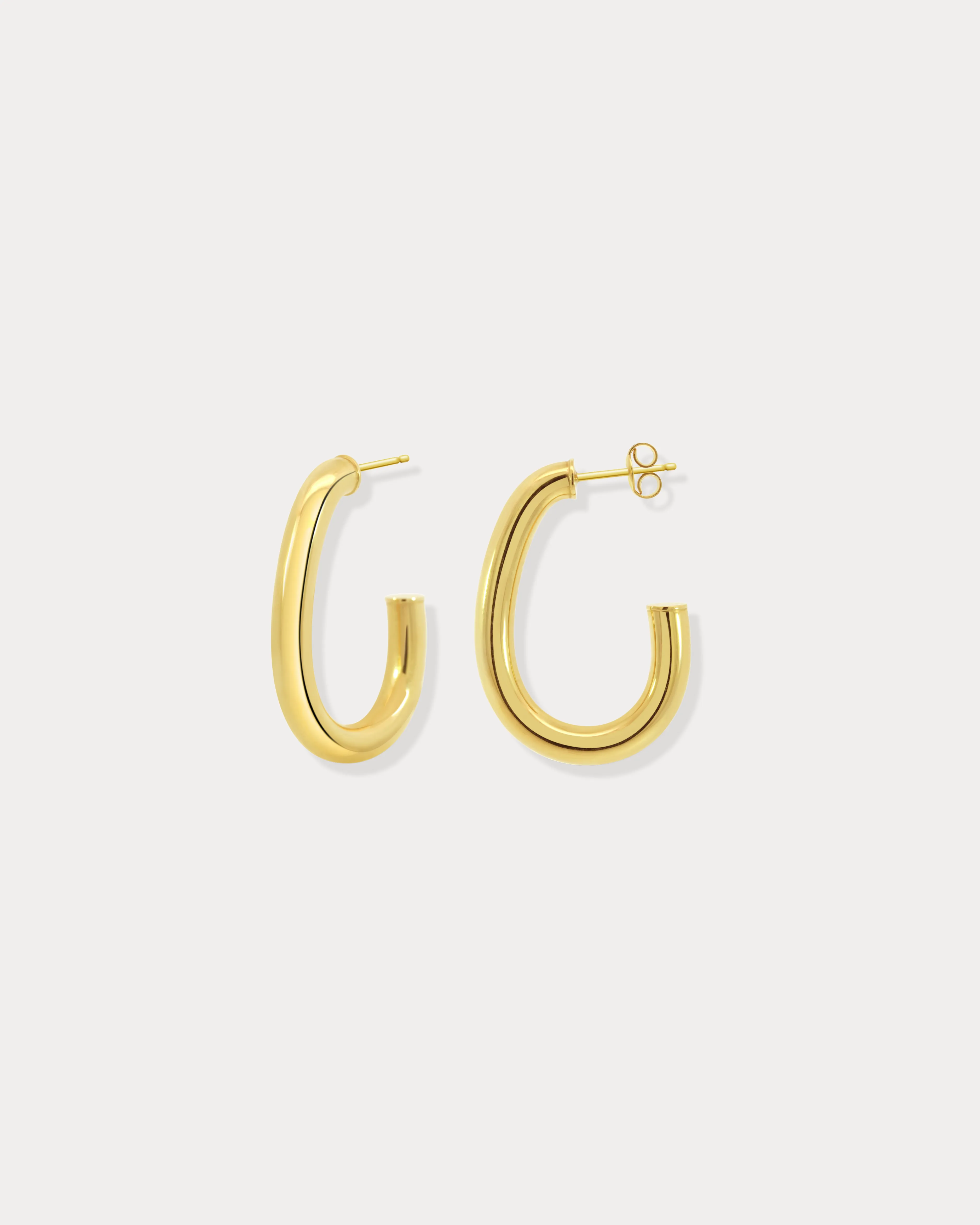 Sleek Modern Gold Hoops