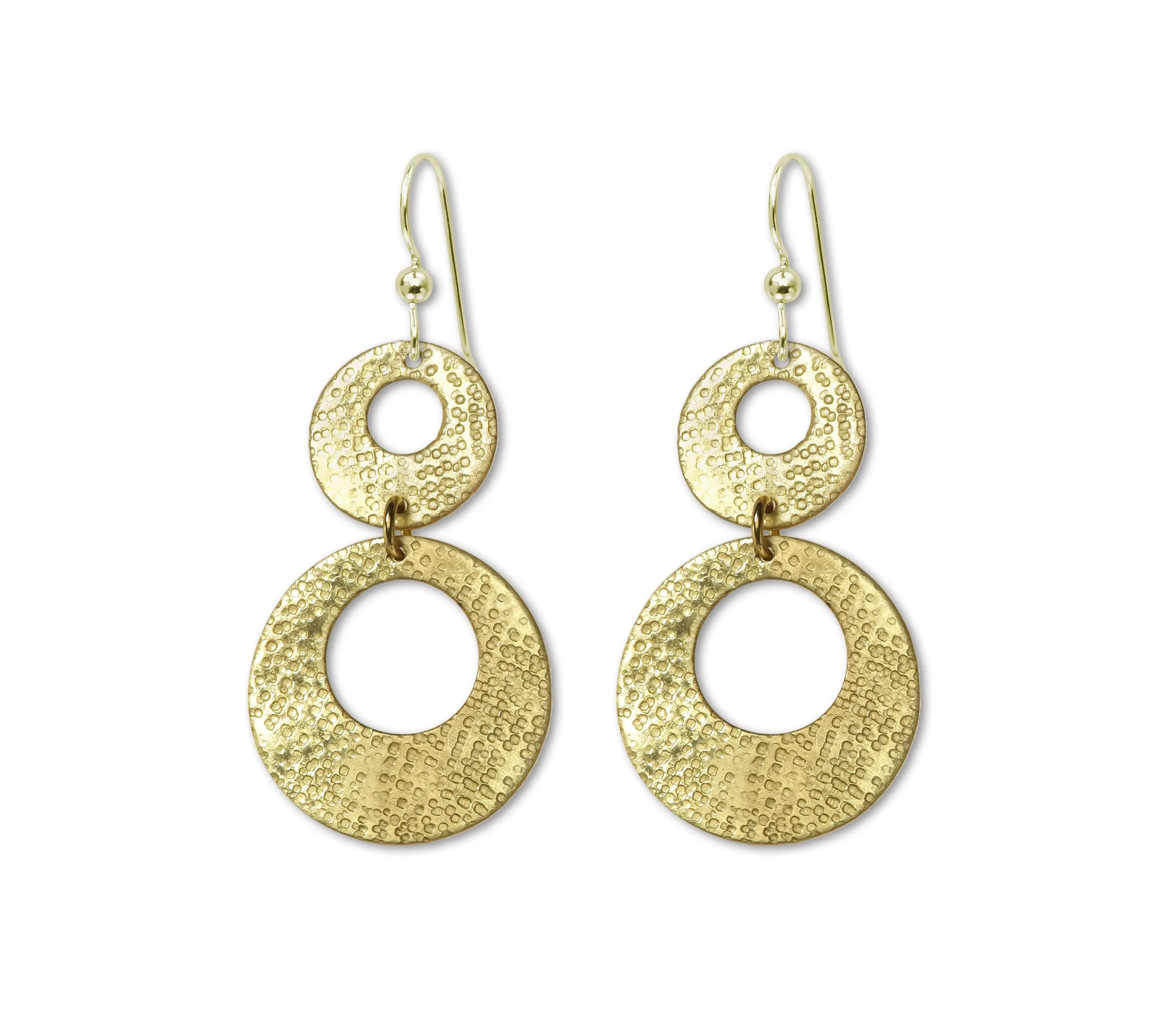 Solar - Double Circle lightweight earrings