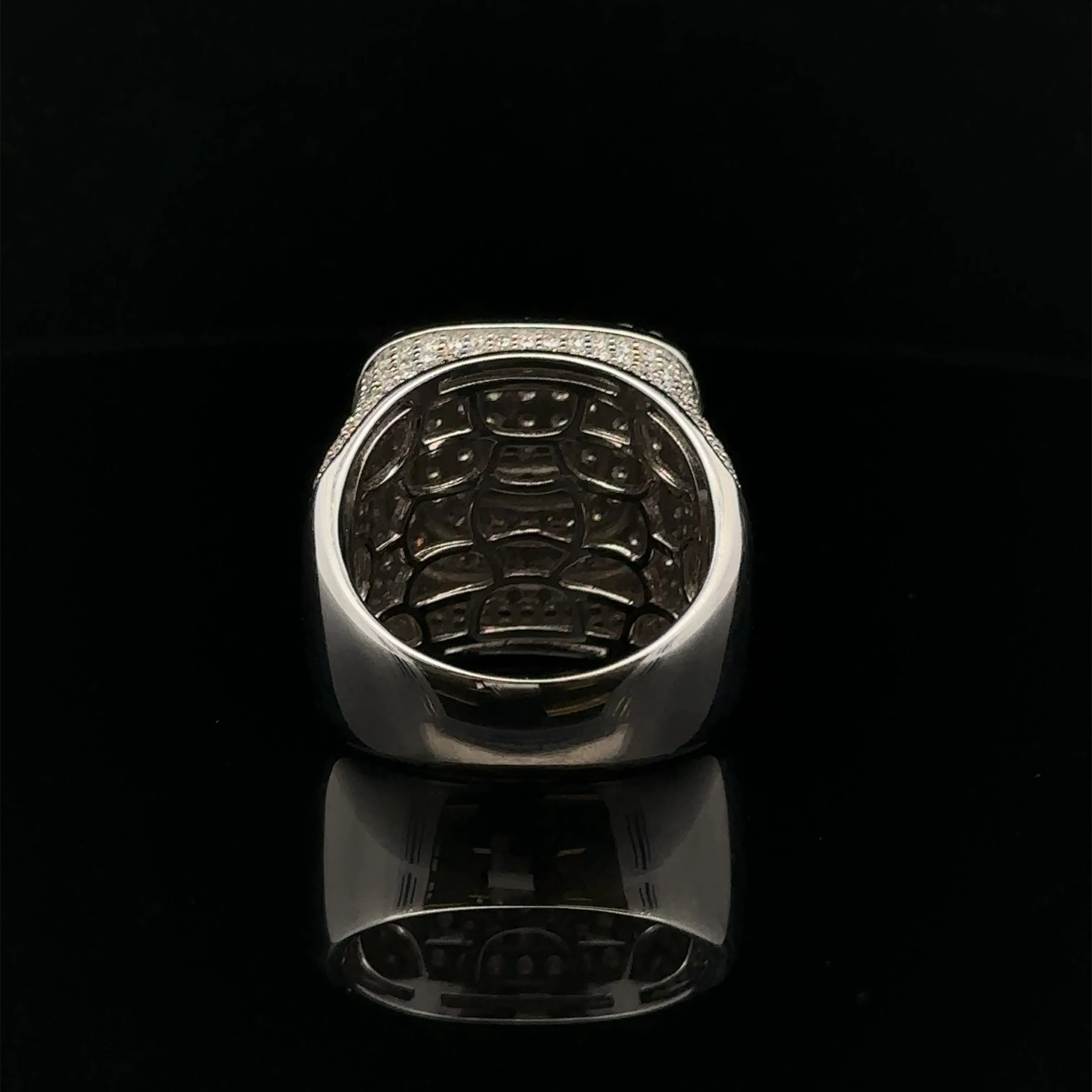 SOLARE 925 MOISSANITE MENS RHODIUM ICED OUT RING | 995521