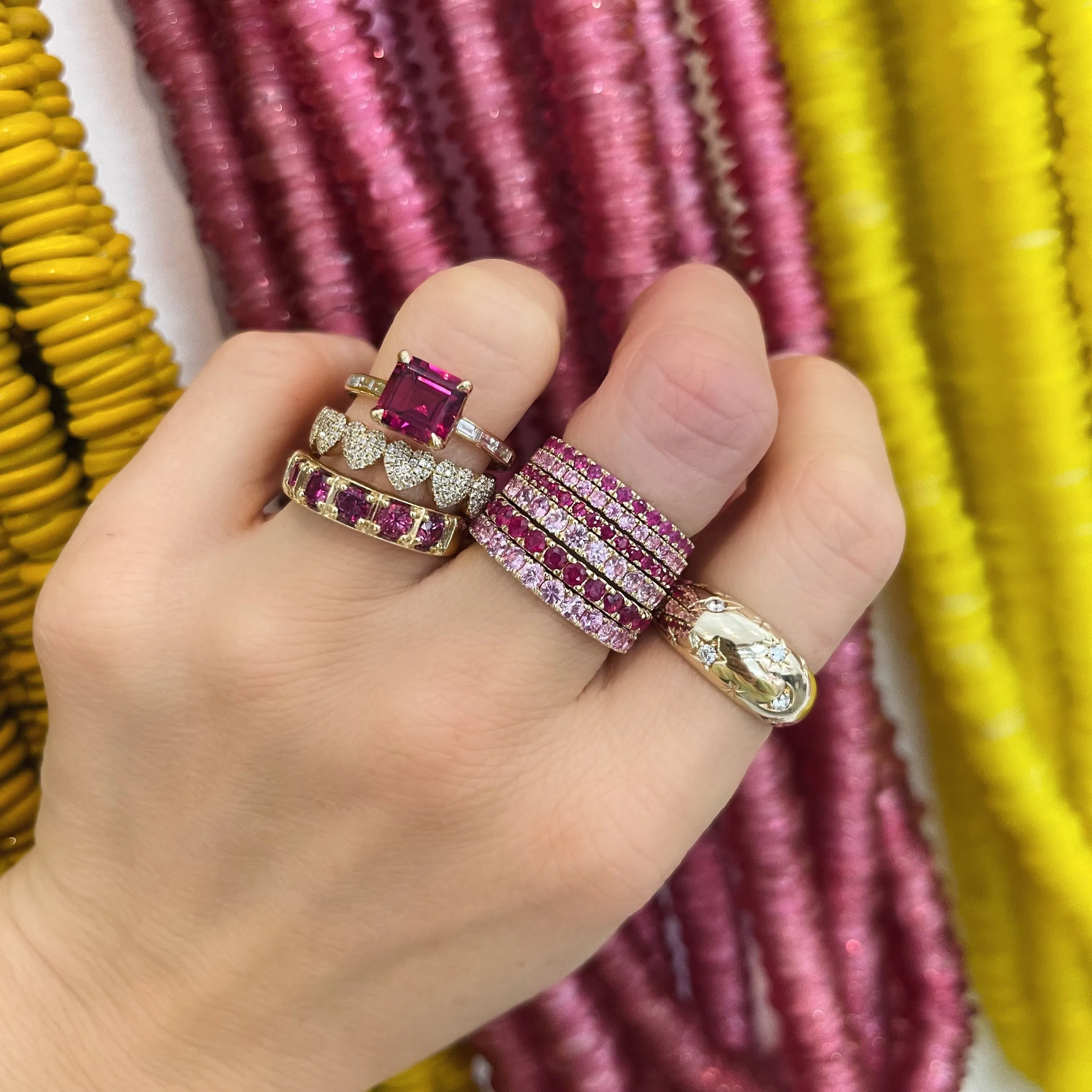 Standard Gemstone Eternity Band Ring