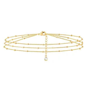 Starry Bar Drop Bracelet – 18K Gold