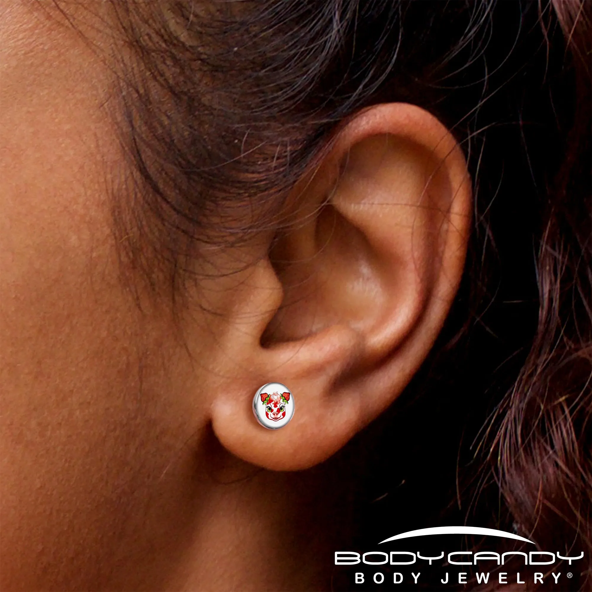 Stawberry Cow Stud Earrings