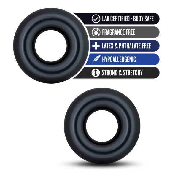 Stay Hard - Donut Rings Oversized - Black