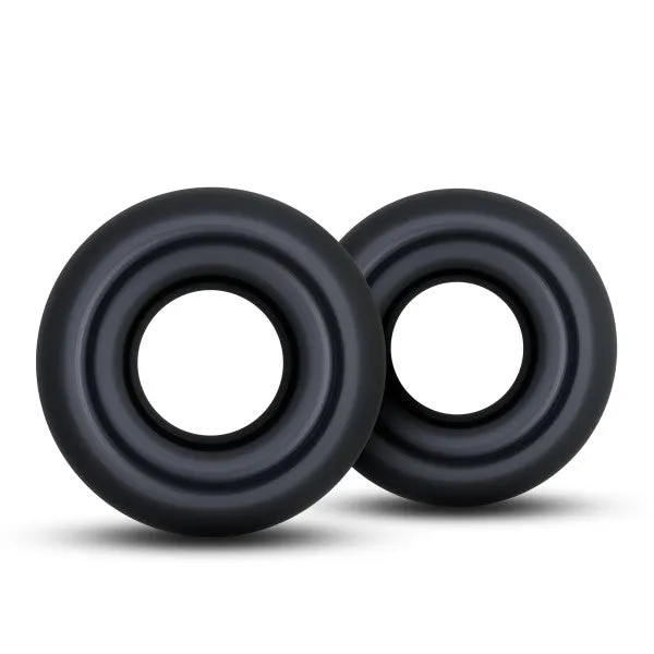 Stay Hard - Donut Rings Oversized - Black