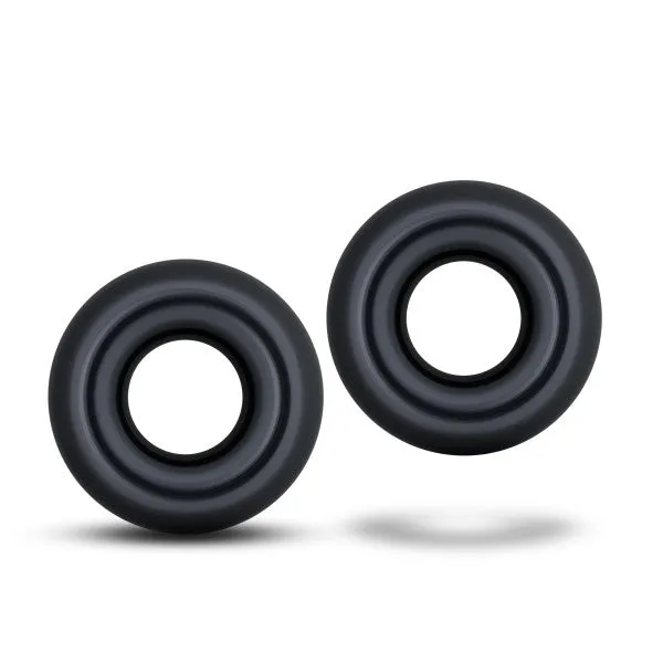 Stay Hard - Donut Rings Oversized - Black